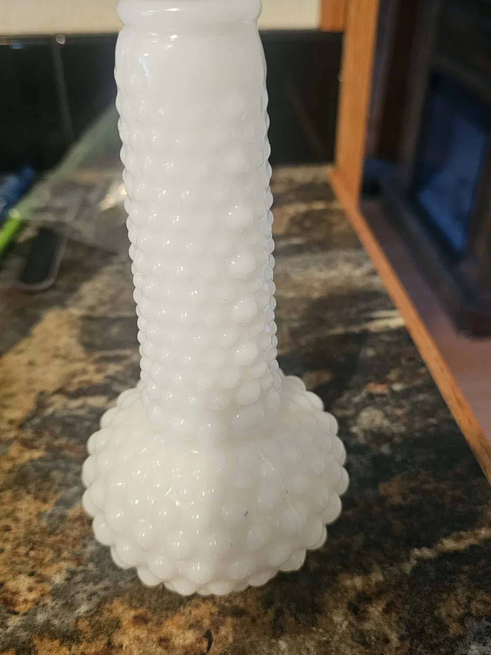 White Hobnail Milk Glass Vase - Home Accents